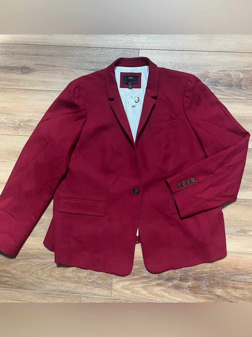 NWT J. Crew Regent wine red burgundy blazer career jacket size 20